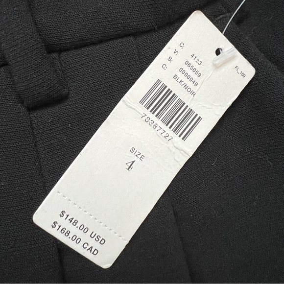 Anthropologie MAEVE Avery Pleated Trousers Wide Leg Pants High Waist Black NWT 4 - Picture 8 of 9